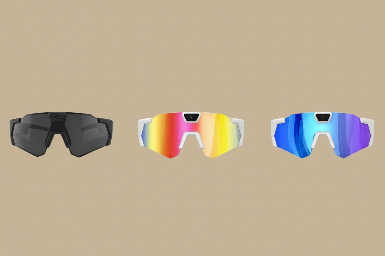 Tres gafas de grabación de video